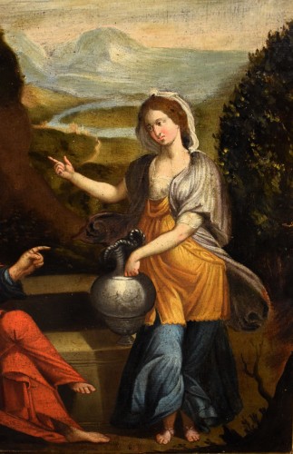 Paintings & Drawings  - Christ and the Samaritan woman - Emilian master of the 17th century